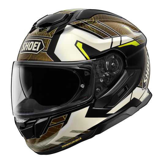 Shoei GT-Air 3 Hike TC11 - White / Brown / Hi-Vis Yellow