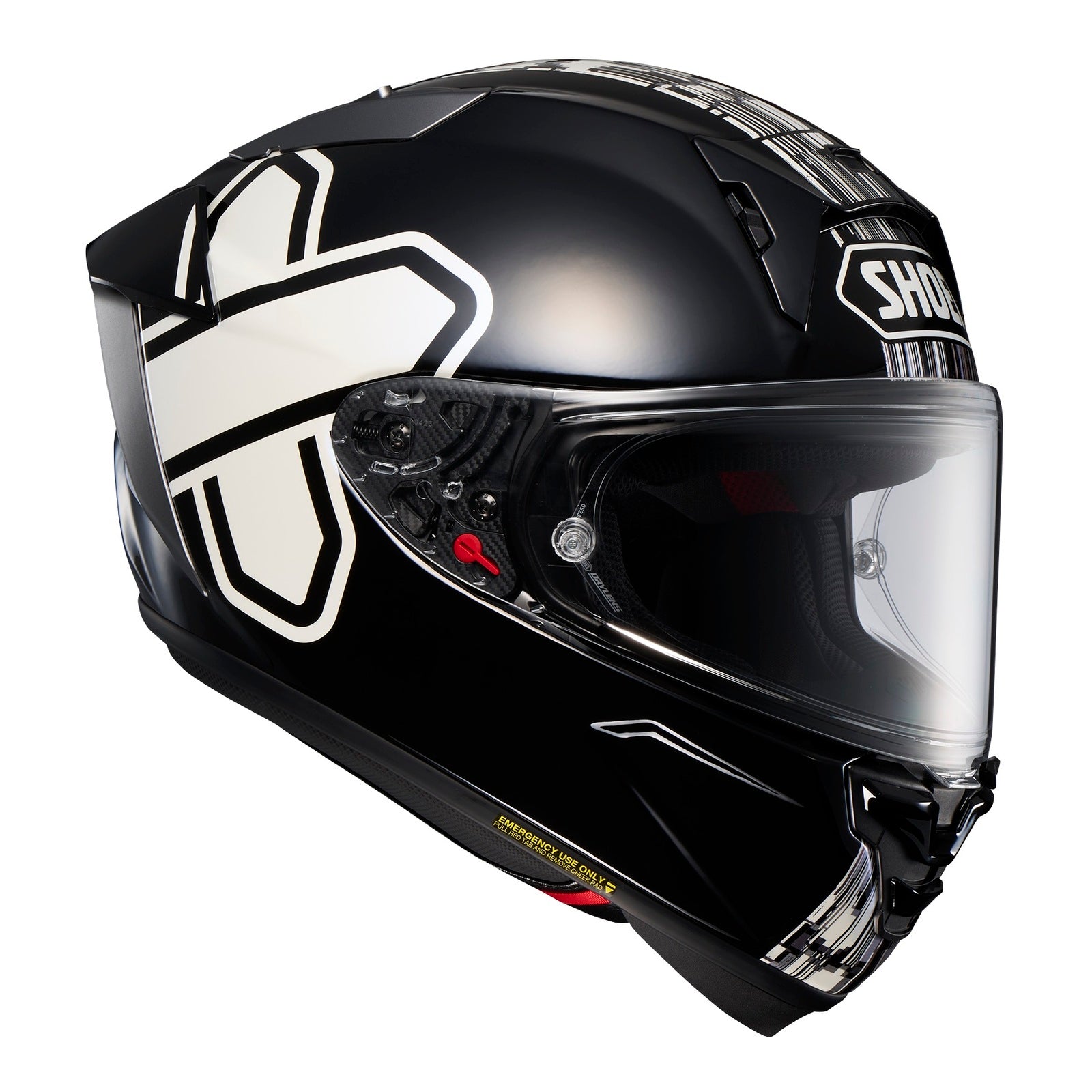 Shoei X-SPR Pro Helmet Cross Logo TC5 - Black / White – Shoei